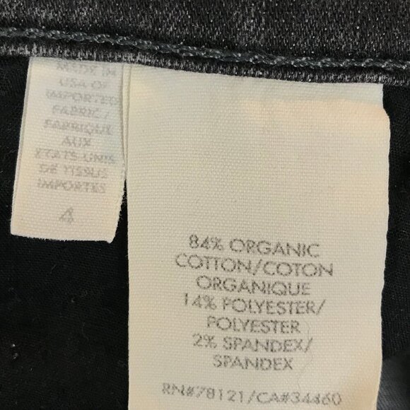 Eileen Fisher Grey Jeans 5 Pocket Zip Up Size 4 - Picture 8 of 8